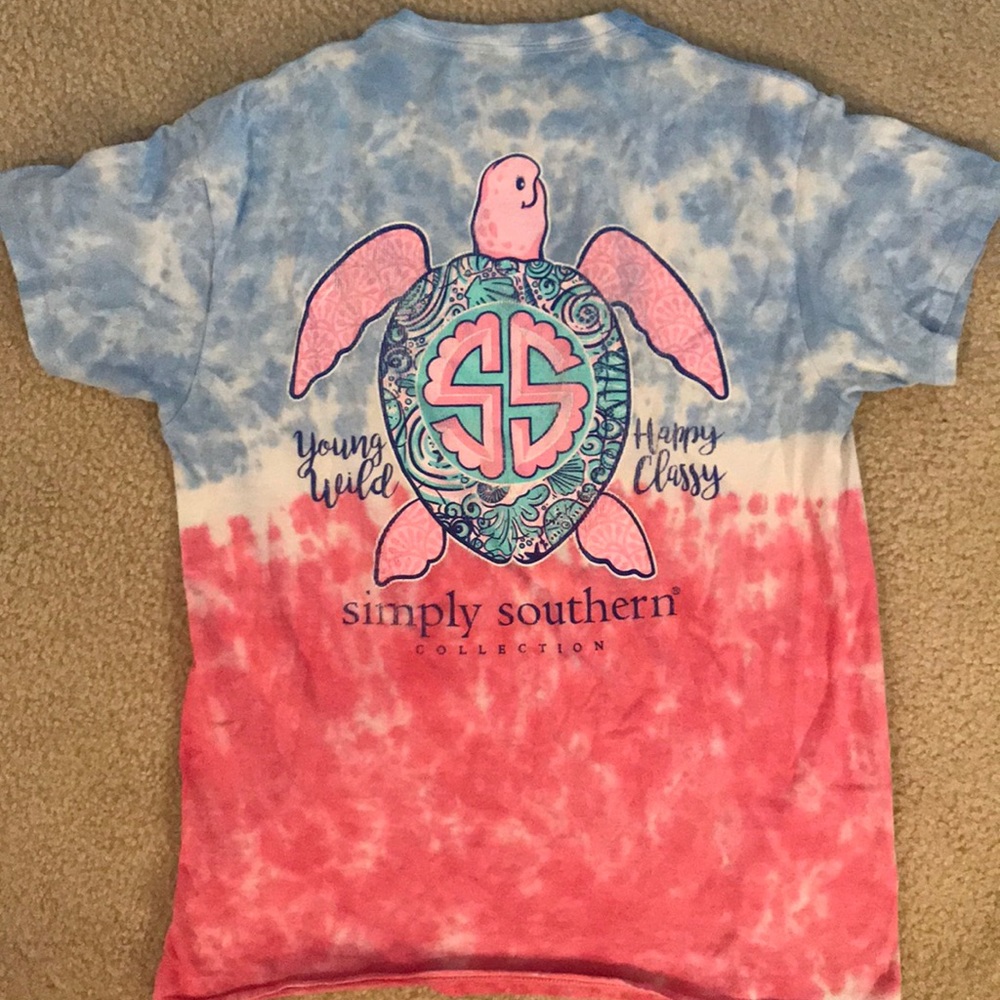 Simply Southern Tie Dyed T shirt Size Medium